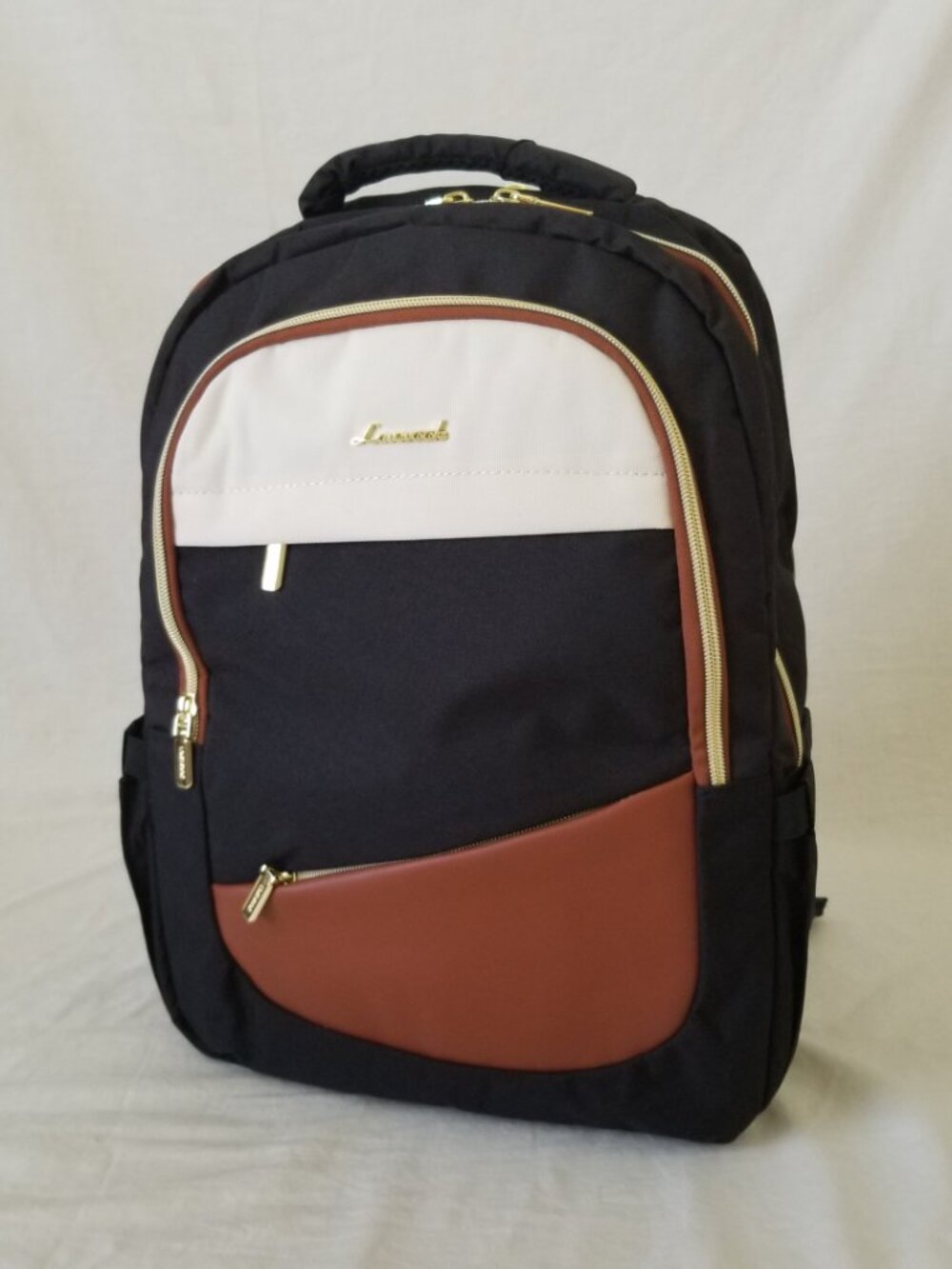 NWT! Lovevook Laptop Backpack w/USB Cord/Gold-tone Hdwr/Luggage Strap/Anti-Theft